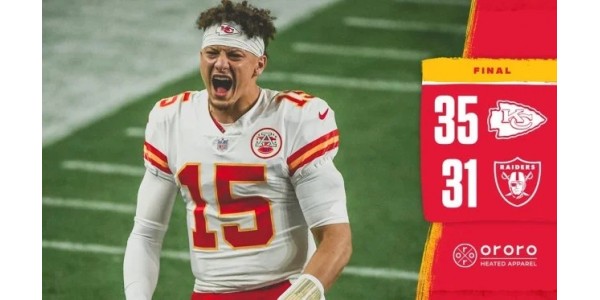 Les Chiefs de Kansas City annulent les Raiders de Las Vegas 35-31 à l'extérieur